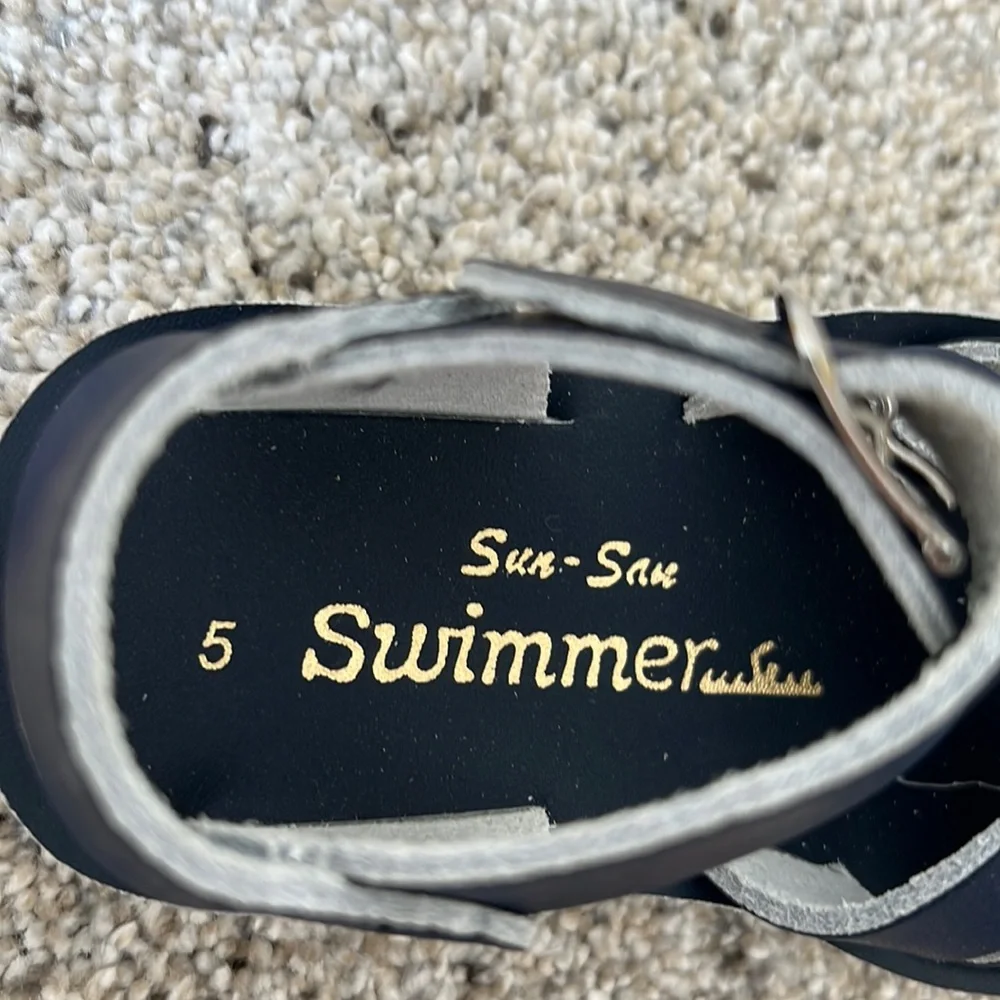 AUTH NIB SALT WATER SANDAL by Hoy Shoes Swimmer Toddler Infant NAVY